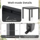 Close-up of the expandable patio dining table's smooth track and thickened legs, crafted from rustproof aluminum for.